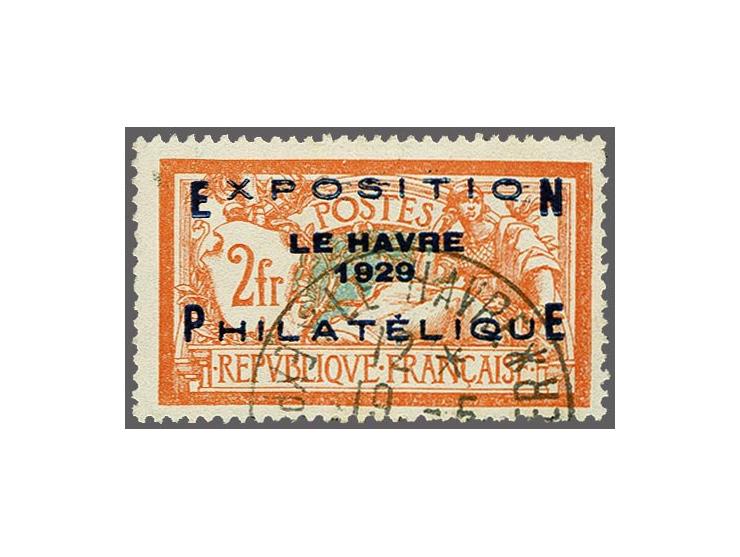 Le Havre 2 francs oranje en groenblauw, pracht ex., cat.w. 875