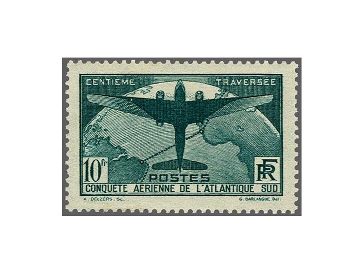 Transatlantique 10 francs donkergroen, cat.w. 800