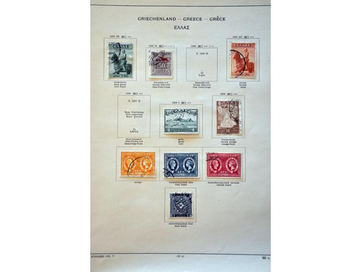 collectie 1861-1940 gestempeld met beter materiaal en Kreta op albumbladen