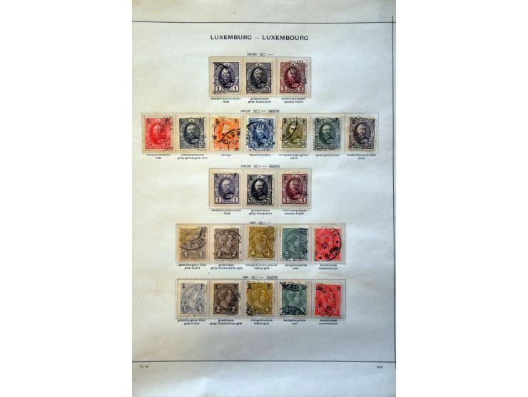 collectie 1852-1939 meest gestempeld met beter materiaal op albumbladen