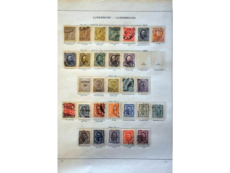 collectie 1852-1939 meest gestempeld met beter materiaal op albumbladen