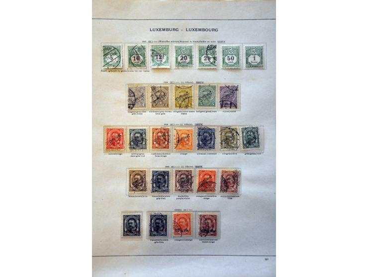 collectie 1852-1939 meest gestempeld met beter materiaal op albumbladen