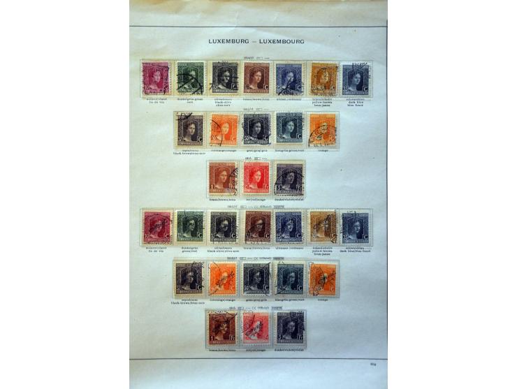 collectie 1852-1939 meest gestempeld met beter materiaal op albumbladen