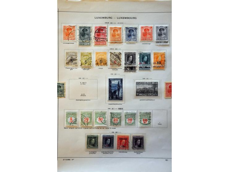 collectie 1852-1939 meest gestempeld met beter materiaal op albumbladen