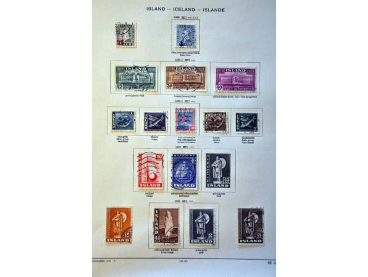 collectie 1873-1940 gestempeld met beter materiaal op albumbladen
