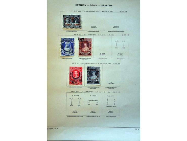 collectie 1850-1940 gestempeld met betere ex. en iets Andorra op albumbladen