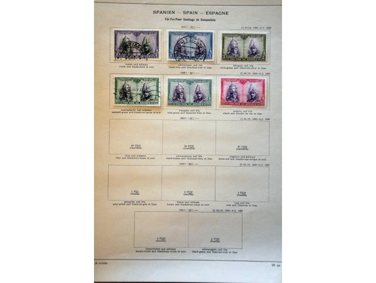 collectie 1850-1940 gestempeld met betere ex. en iets Andorra op albumbladen