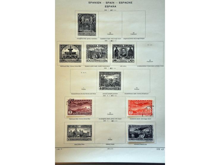 collectie 1850-1940 gestempeld met betere ex. en iets Andorra op albumbladen