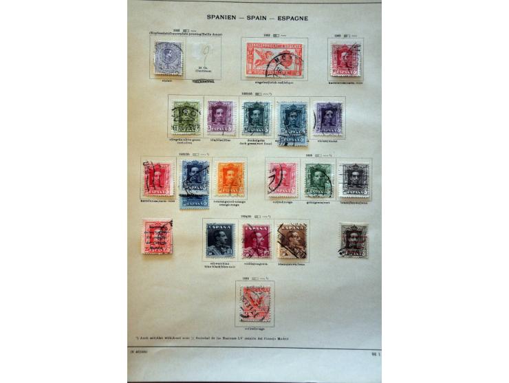 collectie 1850-1940 gestempeld met betere ex. en iets Andorra op albumbladen