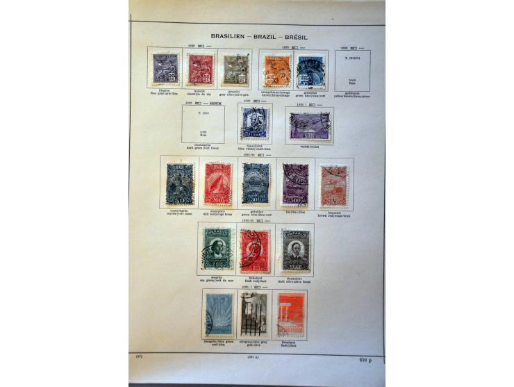 collectie 1843-1940 meest gestempeld met beter materiaal w.b. Mi. nrs. 2 en 8 (beide gebreken) op albumbladen