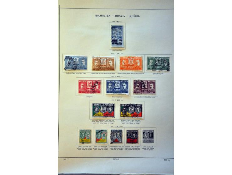 collectie 1843-1940 meest gestempeld met beter materiaal w.b. Mi. nrs. 2 en 8 (beide gebreken) op albumbladen