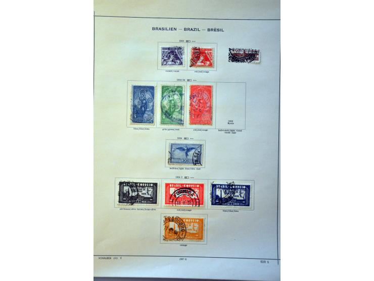 collectie 1843-1940 meest gestempeld met beter materiaal w.b. Mi. nrs. 2 en 8 (beide gebreken) op albumbladen