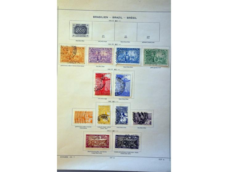 collectie 1843-1940 meest gestempeld met beter materiaal w.b. Mi. nrs. 2 en 8 (beide gebreken) op albumbladen