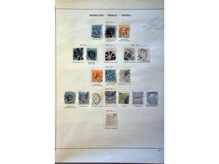 collectie 1843-1940 meest gestempeld met beter materiaal w.b. Mi. nrs. 2 en 8 (beide gebreken) op albumbladen