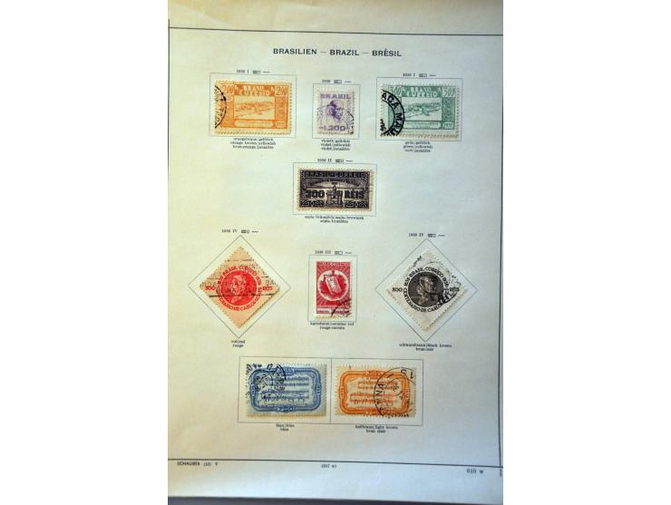 collectie 1843-1940 meest gestempeld met beter materiaal w.b. Mi. nrs. 2 en 8 (beide gebreken) op albumbladen