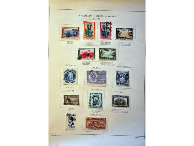 collectie 1843-1940 meest gestempeld met beter materiaal w.b. Mi. nrs. 2 en 8 (beide gebreken) op albumbladen