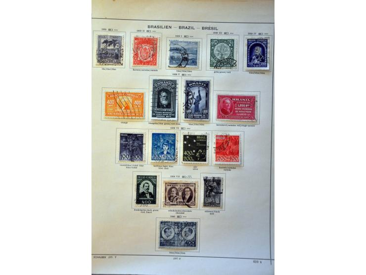 collectie 1843-1940 meest gestempeld met beter materiaal w.b. Mi. nrs. 2 en 8 (beide gebreken) op albumbladen