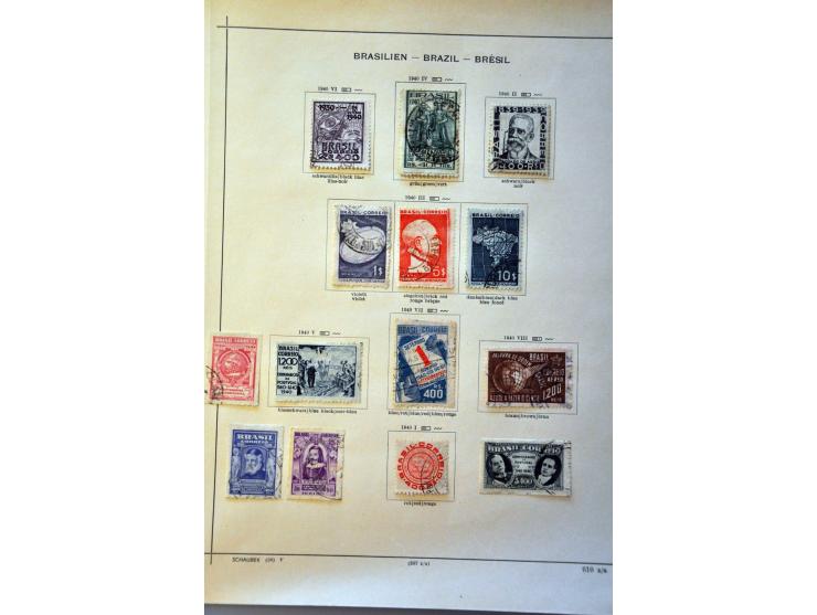 collectie 1843-1940 meest gestempeld met beter materiaal w.b. Mi. nrs. 2 en 8 (beide gebreken) op albumbladen