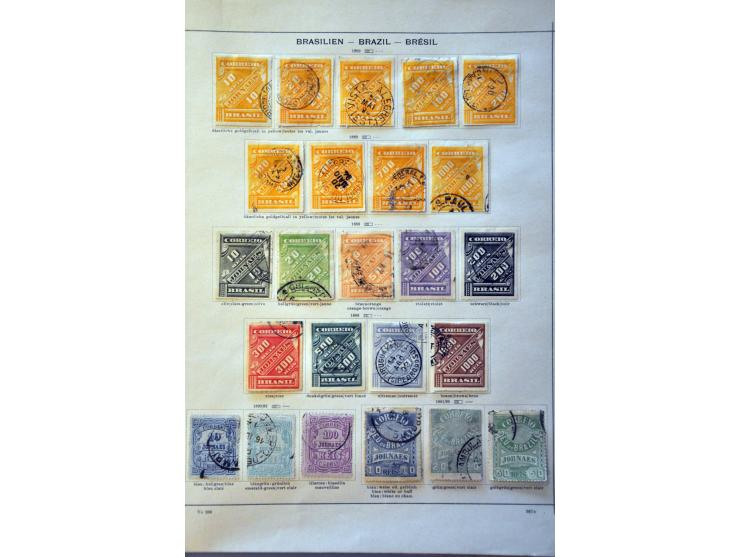 collectie 1843-1940 meest gestempeld met beter materiaal w.b. Mi. nrs. 2 en 8 (beide gebreken) op albumbladen