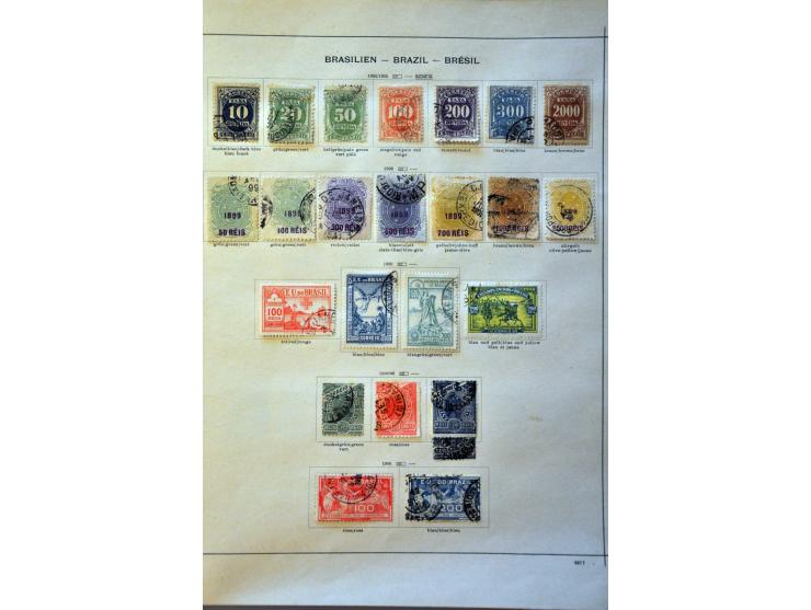 collectie 1843-1940 meest gestempeld met beter materiaal w.b. Mi. nrs. 2 en 8 (beide gebreken) op albumbladen