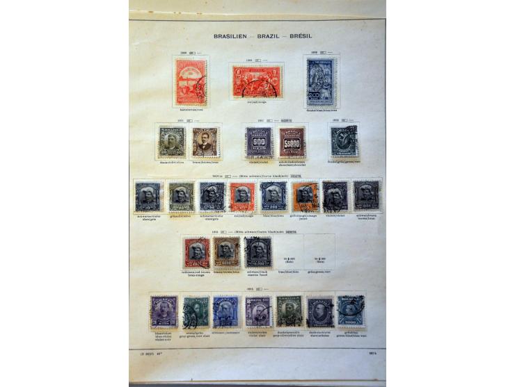 collectie 1843-1940 meest gestempeld met beter materiaal w.b. Mi. nrs. 2 en 8 (beide gebreken) op albumbladen