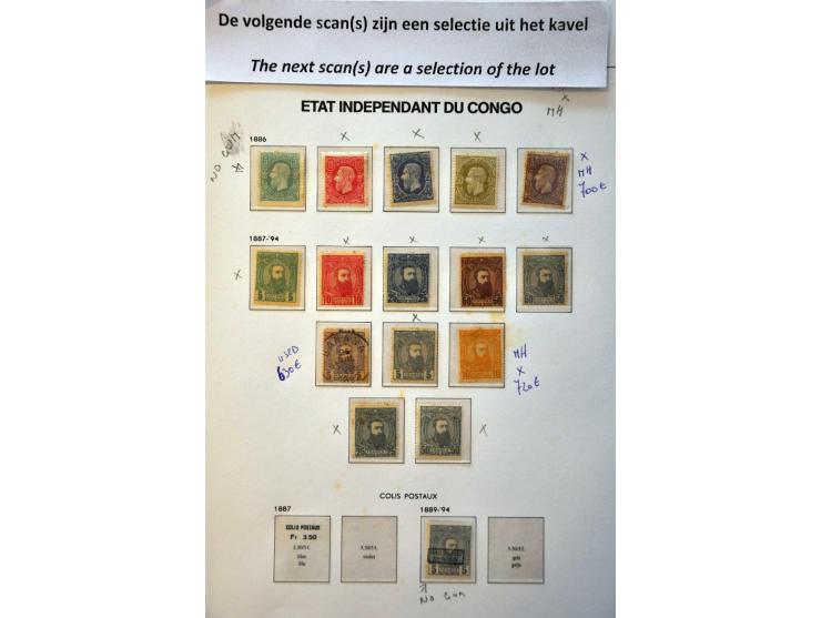 collectie 1886-1960 meest * met betere ex. en series doch meest getint in Davo album