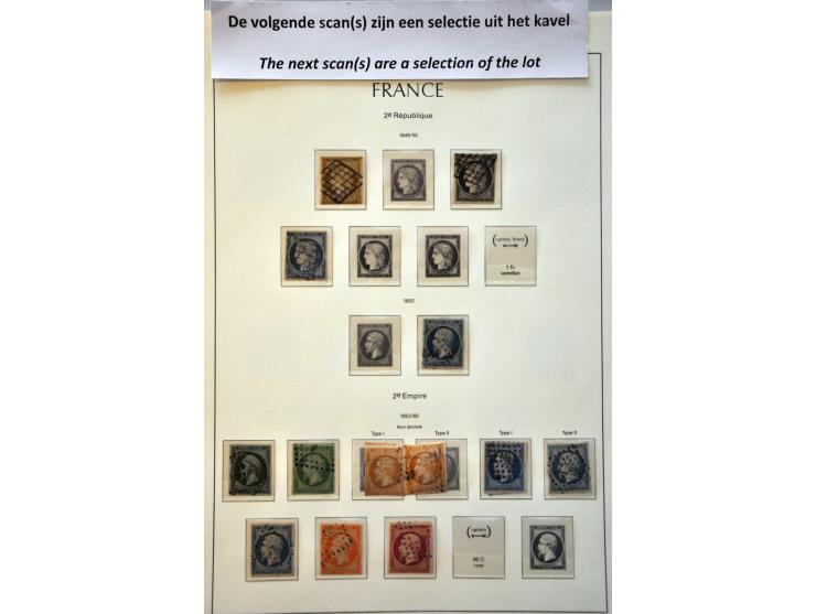 collectie 1849-1945 gestempeld met veel beter materiaal w.b. klassiek, Pexip-blok, beide 50 francs luchtpost etc. in Leuchttu