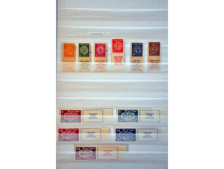 collectie 1949-1953 beter materiaal ** full tab w.b. Mi.6, 10-14, 18 links én rechts, 30-31, 33-38, 54, 66 en 1-9 zonder tab 