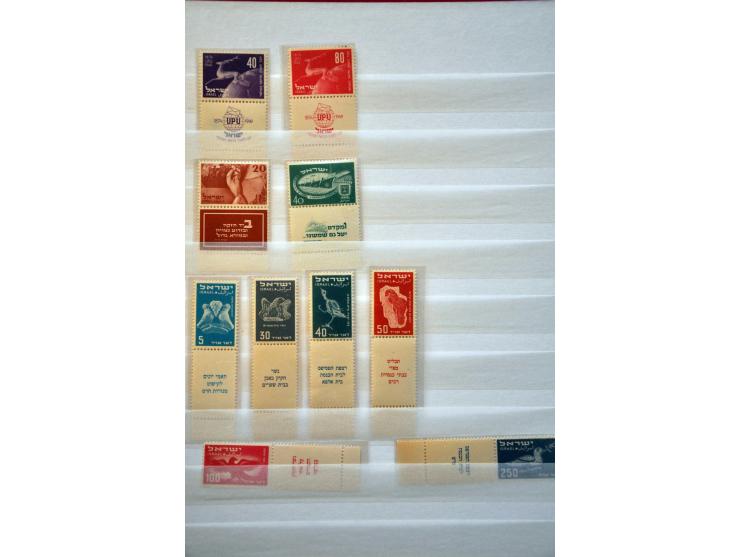 collectie 1949-1953 beter materiaal ** full tab w.b. Mi.6, 10-14, 18 links én rechts, 30-31, 33-38, 54, 66 en 1-9 zonder tab 