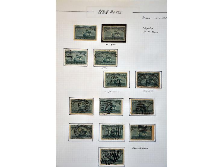 collectie 1847-1894 gespecialiseerd met papiersoorten, stempels etc. met veel betere ex. in gemengde kwaliteit in blanco albu