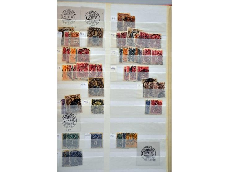 zeer uitgebreide stempelverzameling op diverse waarden en emissies vanaf 1853 w.b. veel poststukken, mooie afdrukken, betere 
