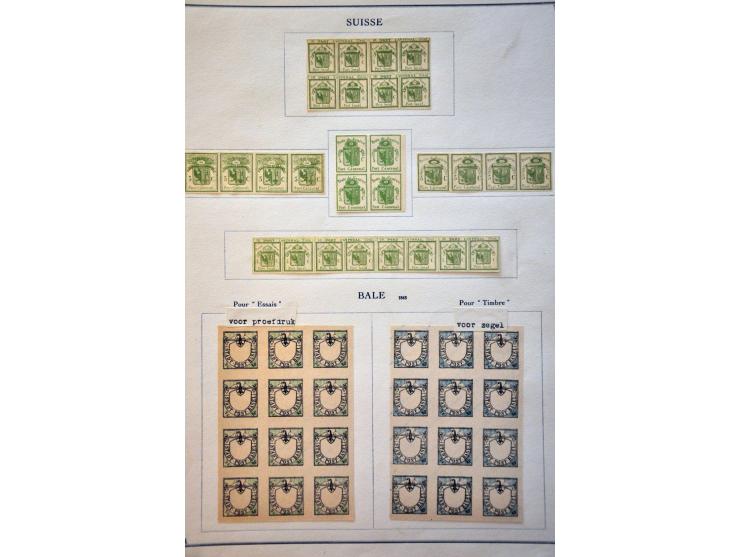 Album de Fac-similés uitgave van L'Union Philatelique de Genève (1928). Verzameling vervalsingen van Francois Fournier. Het a