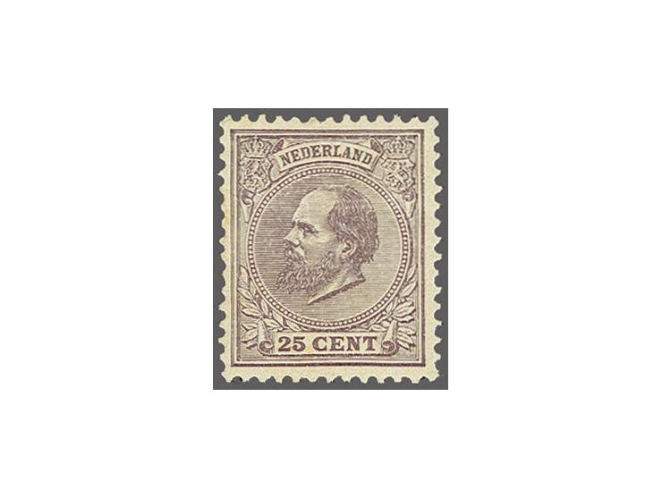 25 cent violet tanding 12½ grote gaten, pracht ex., cat.w. 900