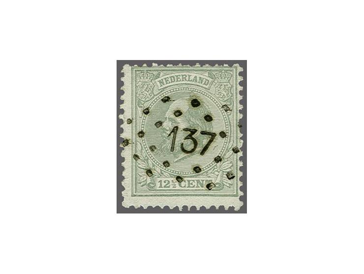 137 - Arnhem-Oldenzaal - op Willem III 12½ cent, pracht ex., cat.w. 225