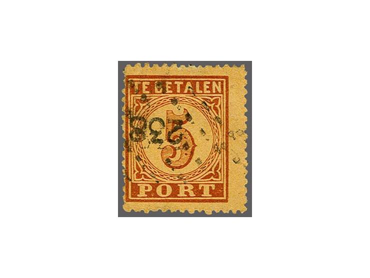 238 - Oirschot - op port 5 cent, pracht ex., cat.w. 200+15