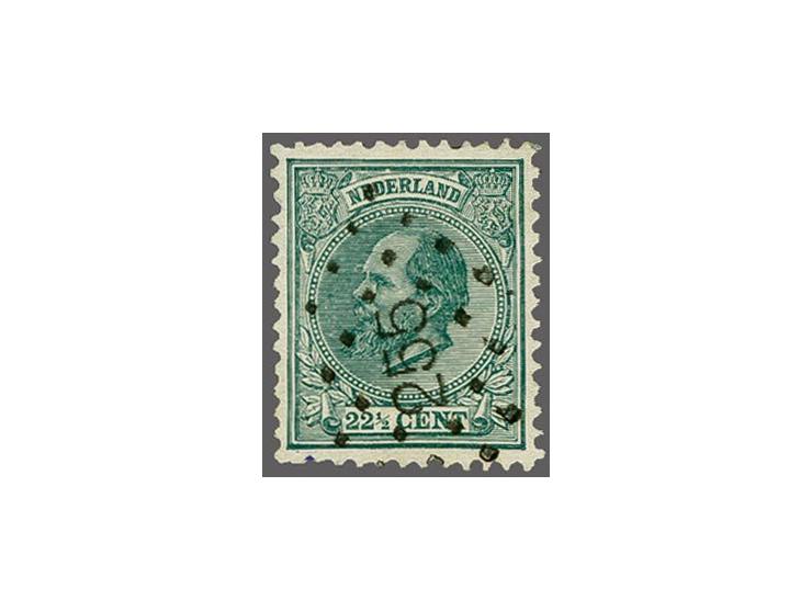 255 - Ede - op Willem III 22½ cent, fraai ex. (korter tandje onder en miniem schaafplekje achterzijde), cat.w. 350+55