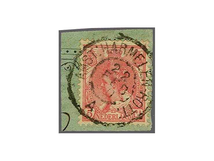 Amst:Harmelen-Rott: mooie afdruk op Bontkraag 5 cent op fragment, pracht ex., cat.w. 100