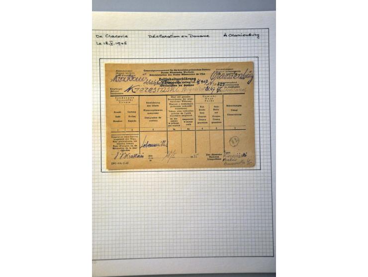 1937-1948, 80 poststukken betreffend jodenvervolging w.b. propaganda België, Palestina, concentratiekamppost (o.a.. Auschwitz