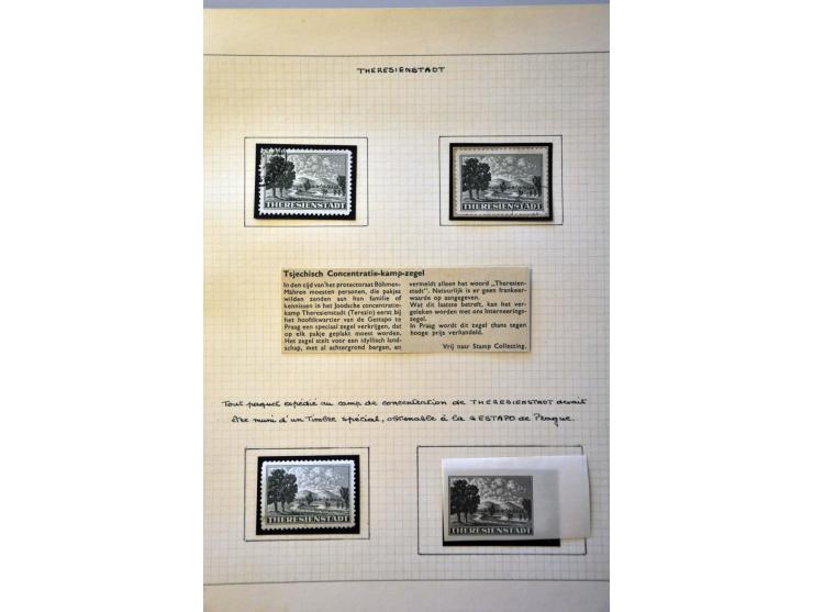 1937-1948, 80 poststukken betreffend jodenvervolging w.b. propaganda België, Palestina, concentratiekamppost (o.a.. Auschwitz