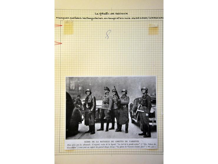 1937-1948, 80 poststukken betreffend jodenvervolging w.b. propaganda België, Palestina, concentratiekamppost (o.a.. Auschwitz