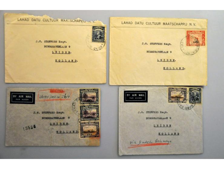 Nederland 73 militaire poststukken 1944-1951 w.b. in buitenlandse dienst (1x Korea), in active service,  ex. P.O.W., via Siam