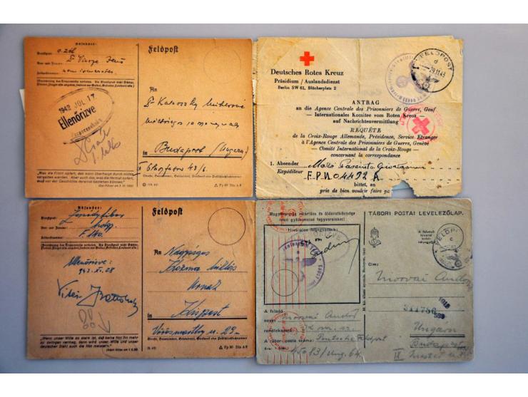 Duitsland 1940-1945, 65 poststukken krijgsgevangenen, verschillende Oflags, (w.b. envelop uit Zwitserland 1944 aan Oflag IIB 