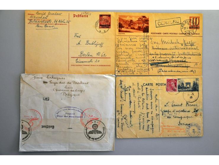 Duitsland 1940-1945, 82 poststukken met kamppost w.b. kinder KLV -Lager, Feldpost, Dienstpost, iets Frankrijk, etc. in album