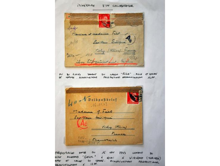 Duitsland 1940-1945, 82 poststukken met kamppost w.b. kinder KLV -Lager, Feldpost, Dienstpost, iets Frankrijk, etc. in album