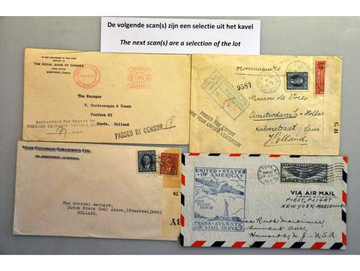 185 poststukken 1939-1941 veel naar Nederland w.b. Canada met zwart passed for export/ visé pour envoi a l'expterieur (envelo