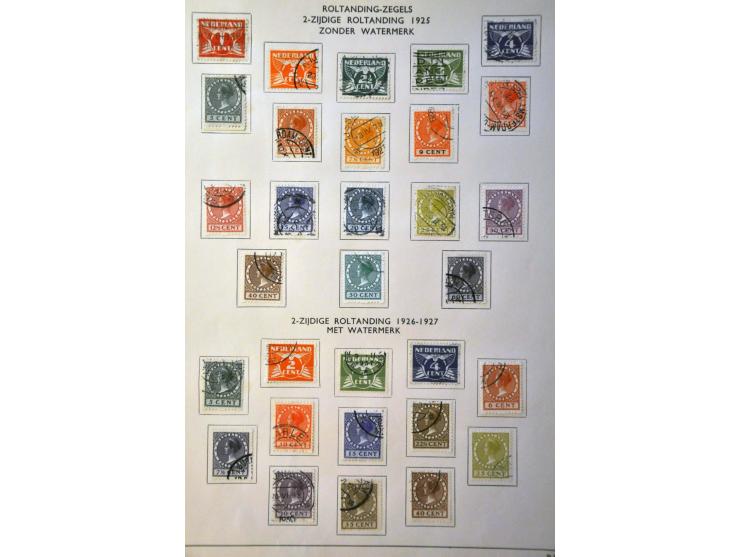 collectie 1852-1913 gestempeld met veel beter materiaal w.b. nrs. 1-101 (behoudens nr. 3 compleet), Jubileum 1923 etc. in dee