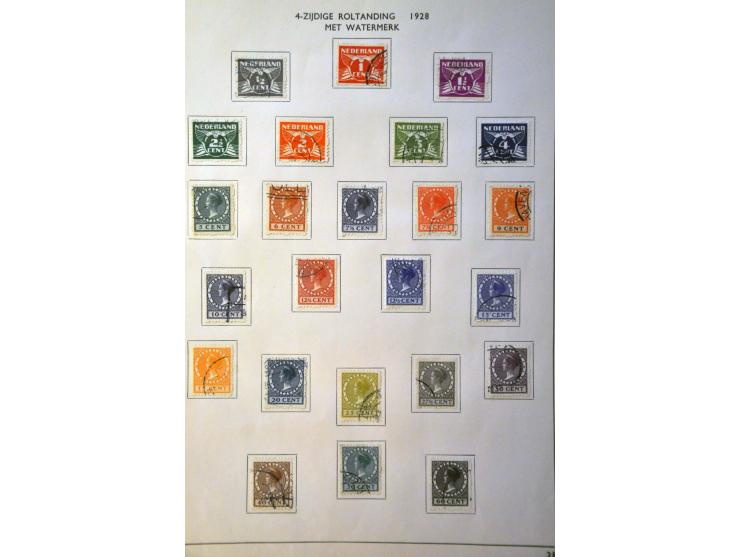 collectie 1852-1913 gestempeld met veel beter materiaal w.b. nrs. 1-101 (behoudens nr. 3 compleet), Jubileum 1923 etc. in dee