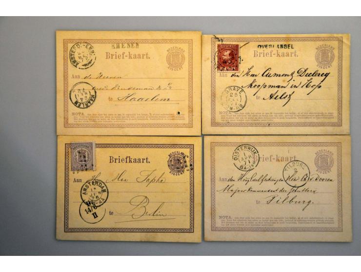 collectie gebruikte briefkaarten 1871-2016, 650 stuks w.b. 4 gefrankeerde formulieren, veel beter w.b. G214e (Morschpoort), 2