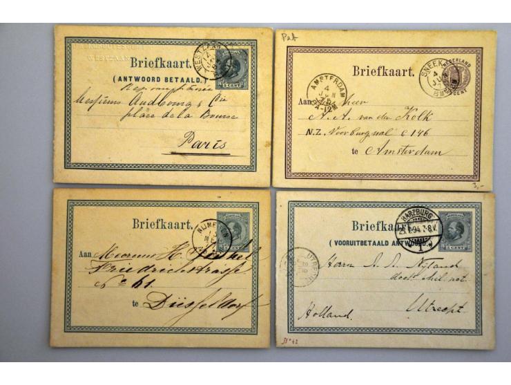 collectie gebruikte briefkaarten 1871-2016, 650 stuks w.b. 4 gefrankeerde formulieren, veel beter w.b. G214e (Morschpoort), 2