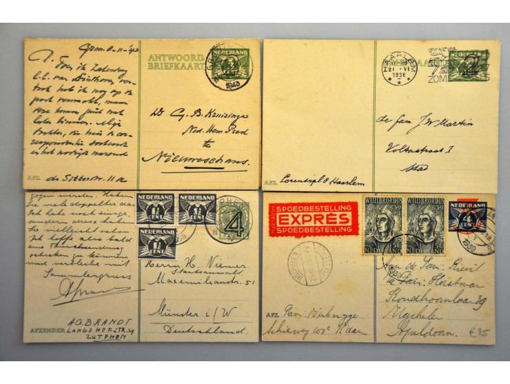 collectie gebruikte briefkaarten 1871-2016, 650 stuks w.b. 4 gefrankeerde formulieren, veel beter w.b. G214e (Morschpoort), 2